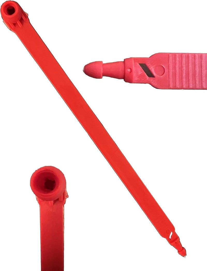 133 SUPPLY 100 Red Plastic Truck Seals Red Trailer Seals - Freight Seals Load Seals Shipping Seals Security Seals Truck Seal Plastic Trailer Seal Shipping Container Seals Tamper Seals Security Tags - Image 5